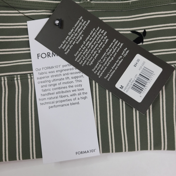 GLYDER Moss Green Striped Premier Bra - M - Picture 4 of 4